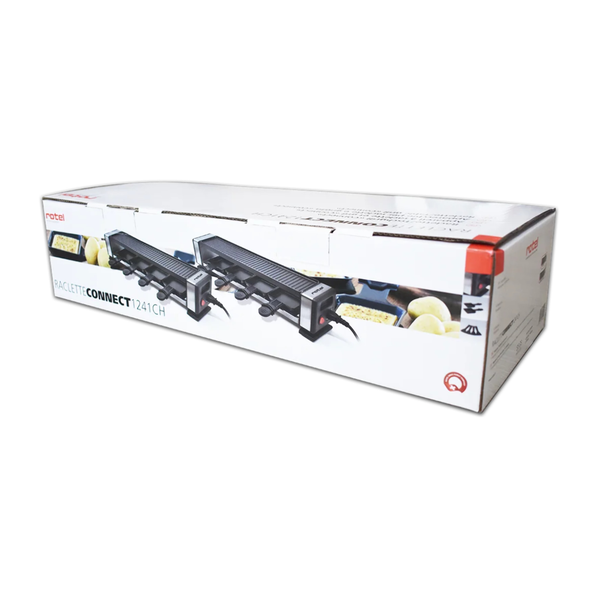 Lot de 2 machines à raclette connectables par câbles pour 8 personnes au total Rotel