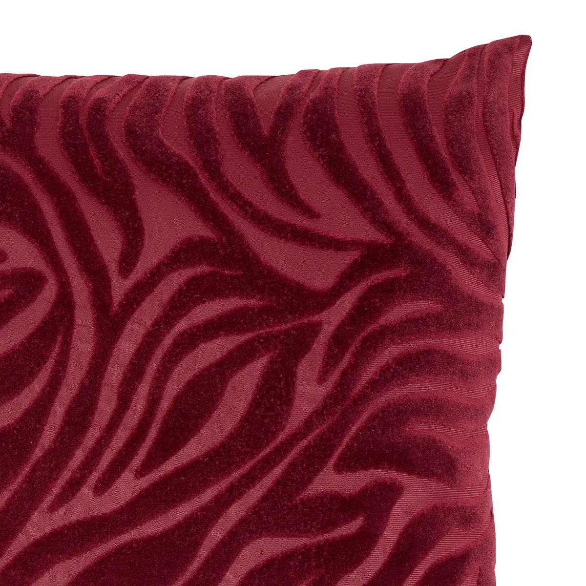 Coussin Tigris rouge grenat 40x40cm