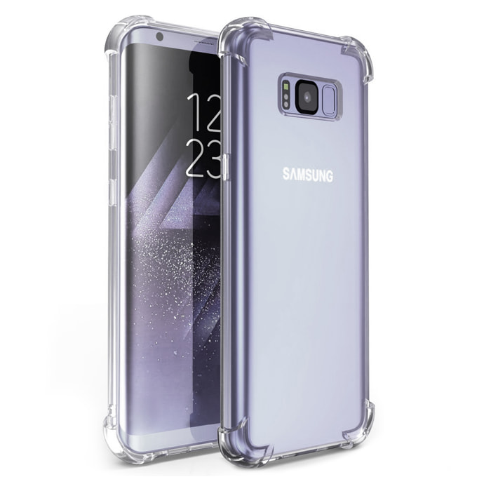 Coque compatible avec Samsung Galaxy S8 Plus ANTI CHOCS silicone transparente avec bords renforcés