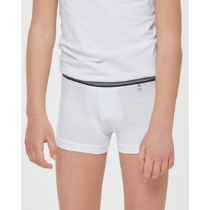 Boxer bimbo in cotone organico con elastico a righe