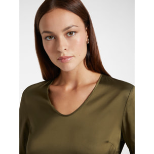 Elena Mirò - Blusa in raso - Verde