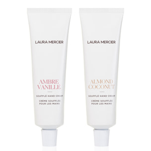 Soufflé Hand Cream Duo - Coffret Crèmes Mains Ambre-Vanille et Amande-Coco 2x55ml