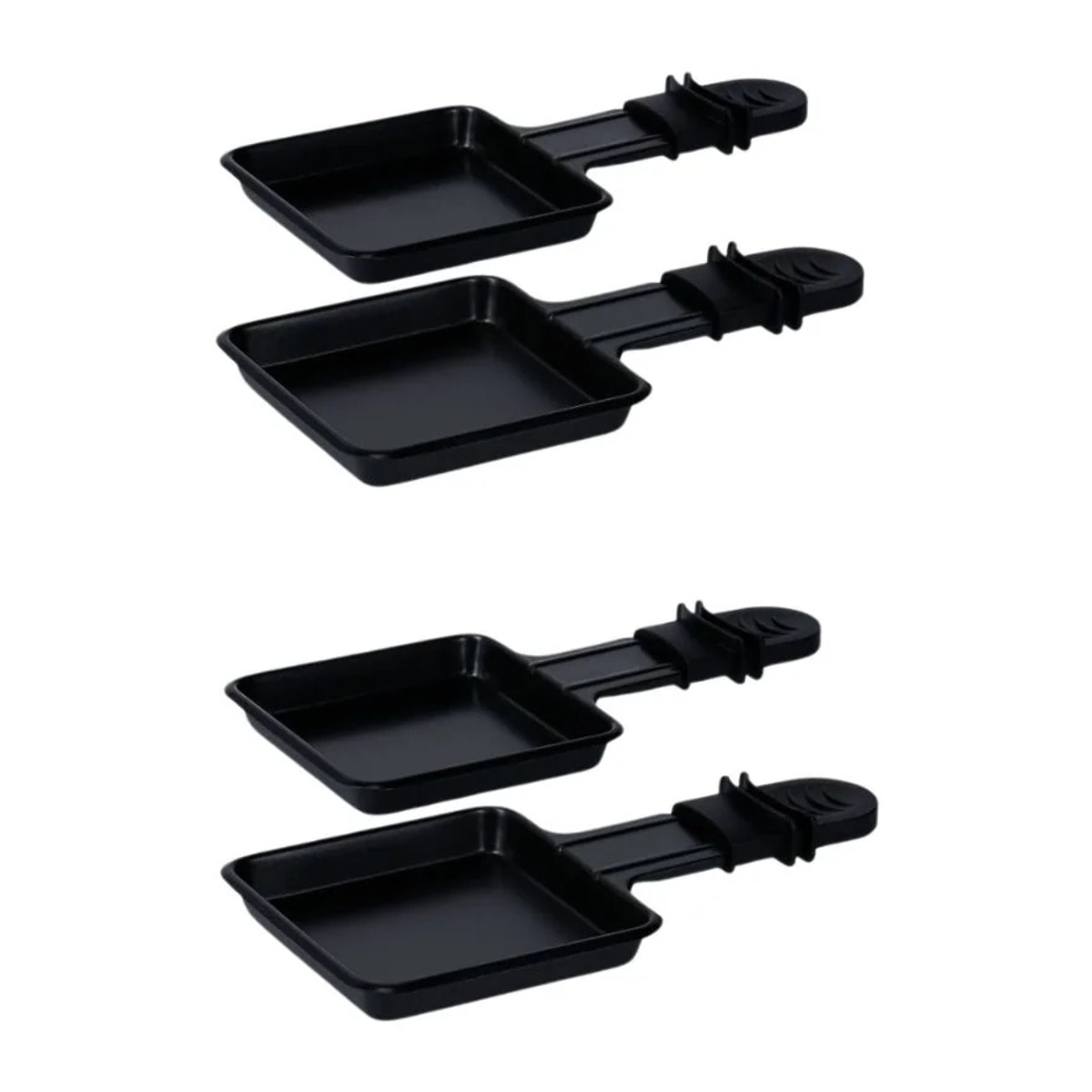 Set de 2 poêlons à raclette 18,5/18,5 cm en PTFE avec 2 ustensiles Rotel Swiss Tradition