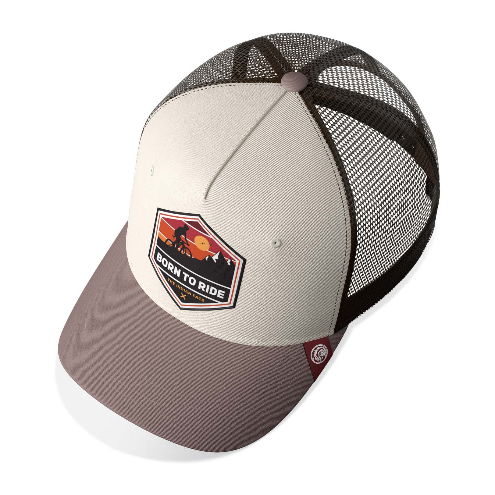 Gorra Trucker Born to Ride Marron The Indian Face para hombre y mujer