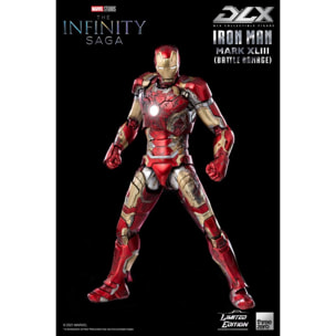 Infinity Saga Dlx Action Figura 1/12 Iron Man Mark 43 (battle Damage) Edizione Limitata 17 Cm Threezero