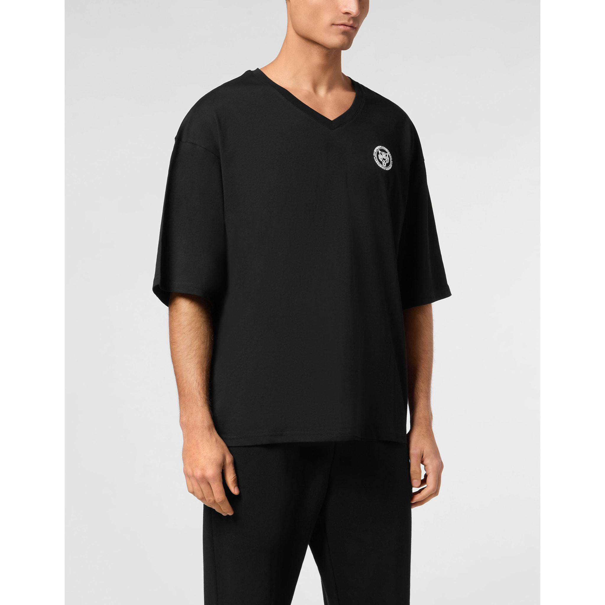 PLEIN SPORT T-shirt con scollo a V a maniche corte