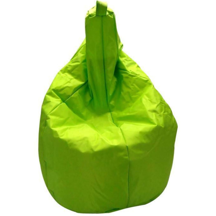 Pouf Angillina, Poltrona multiuso, Poltroncina sacco, Pouf poggiapiedi, Made in Italy, 80x80 h120 cm, Verde