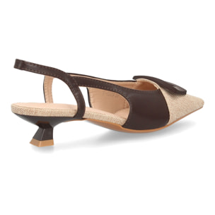 Zapato destalonado elegante tacón bajo