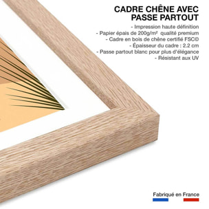 Affiche Côte d'Opale Affiche + cadre en bois - Chêne