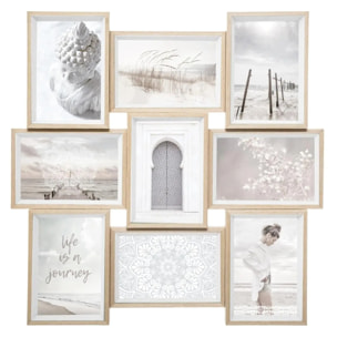 Pêle-mêle "Moly" bois 9 photos