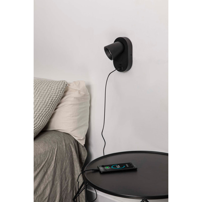 CORB USB C Applique noire GU10
