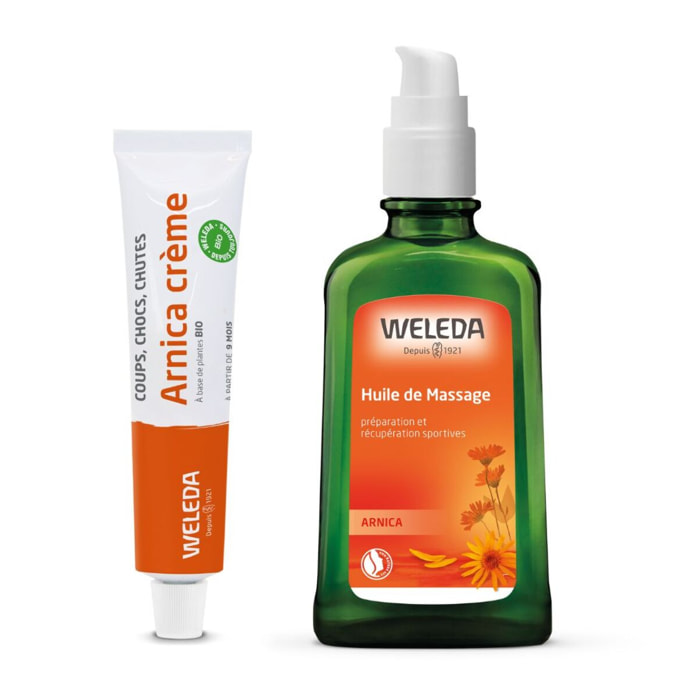 WELEDA - Arnica Crème 70G + Huile de massage 100 ml