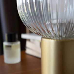 Lampe à poser en verre cannelé - Lou