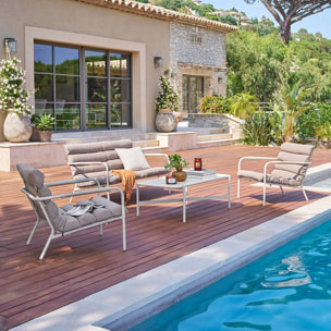 Salon de jardin Solani 4 places argile