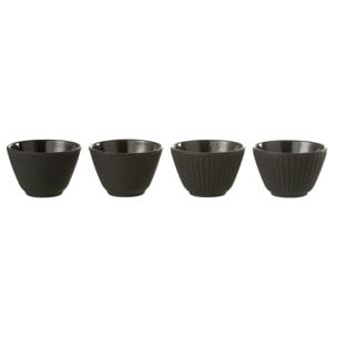 J-Line tasse - métal - noir - 2 boîtes de 2 pièces