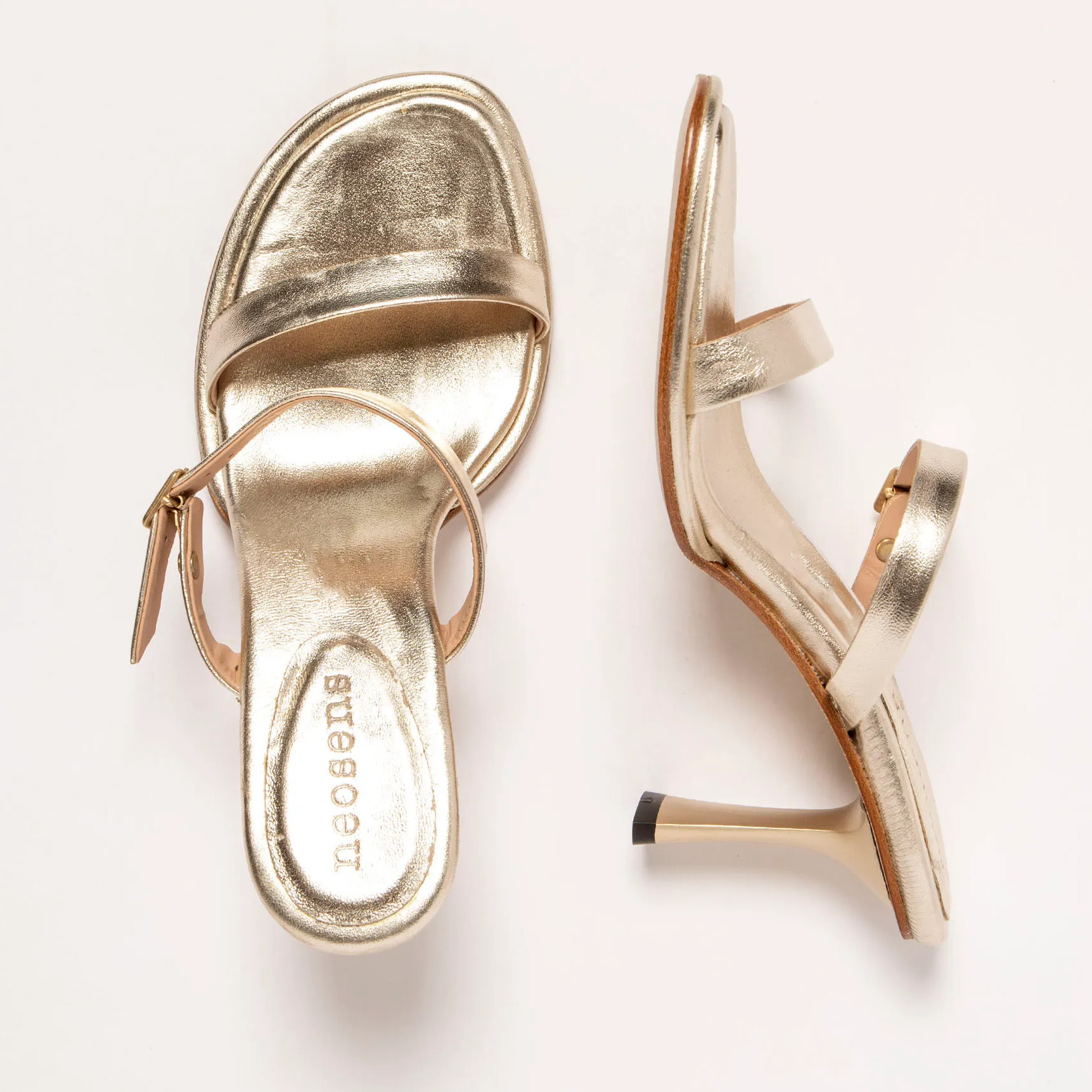 Sandalias con tacón S3194 NAPPA CHAMPAGNE/ ALBANA color Champagne