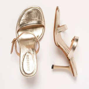 Sandalias con tacón S3194 NAPPA CHAMPAGNE/ ALBANA color Champagne