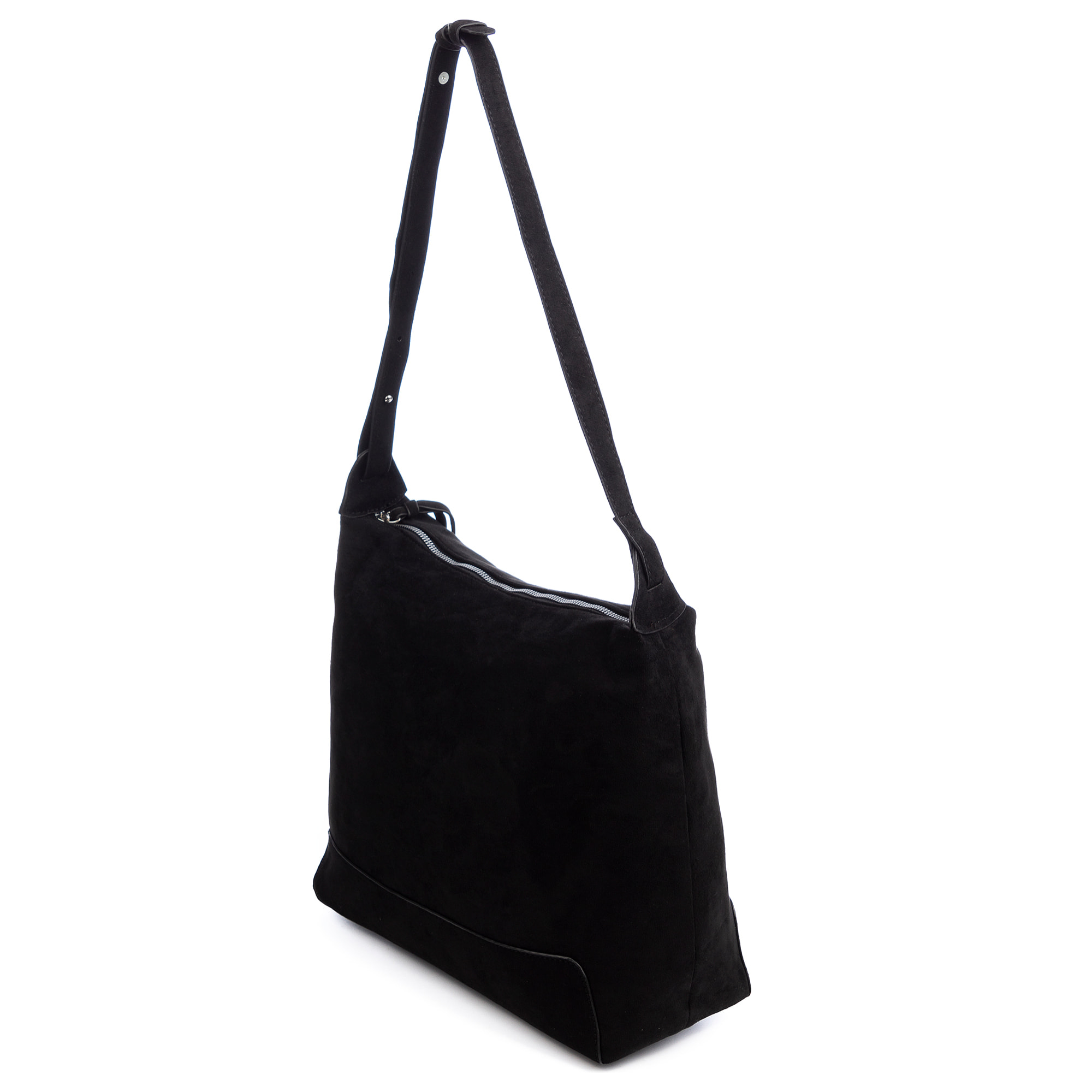 Atella bolso bandolera grande de piel auténtica gamuza.