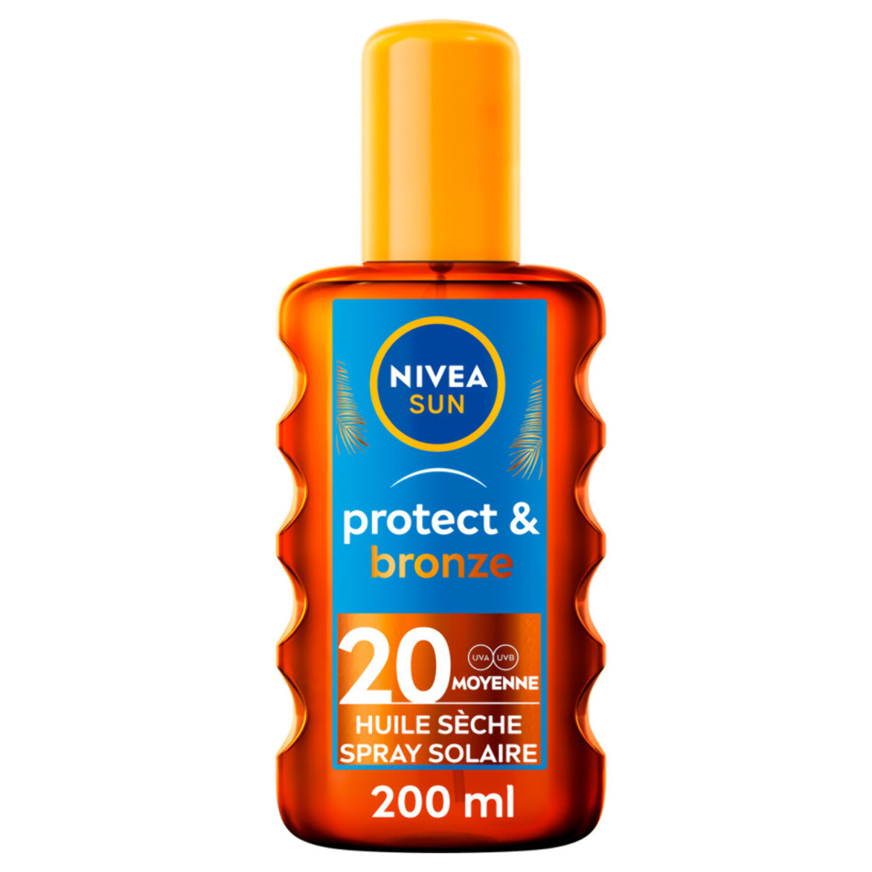 Pack de 2 - Protection solaire Spray Huile Sèche NIVEA SUN FPS 20 PROTECT & BRONZE activateur de bronzage 200ml