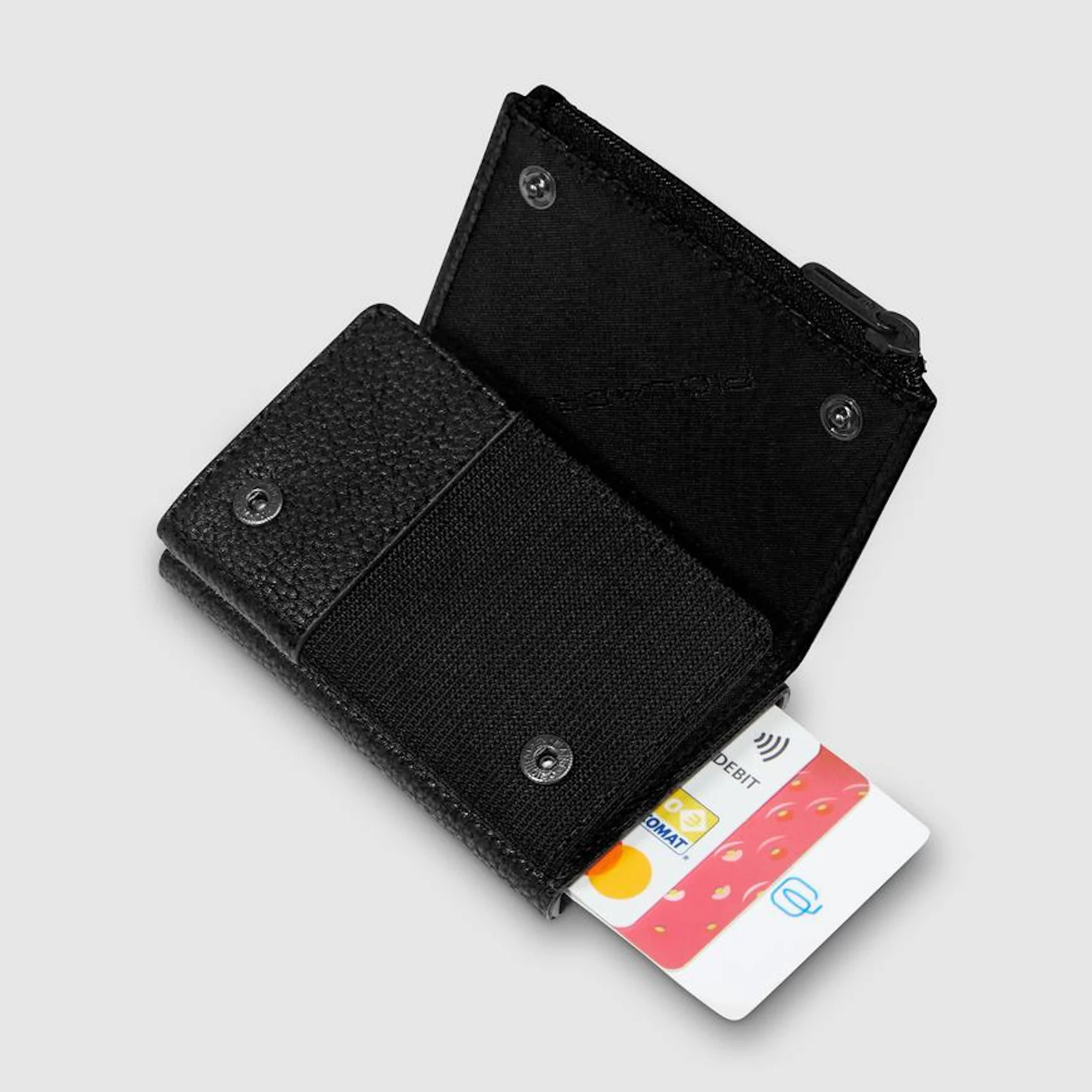 Piquadro Portafoglio compatto con portacarte automatico, porta monete e protezione RFID