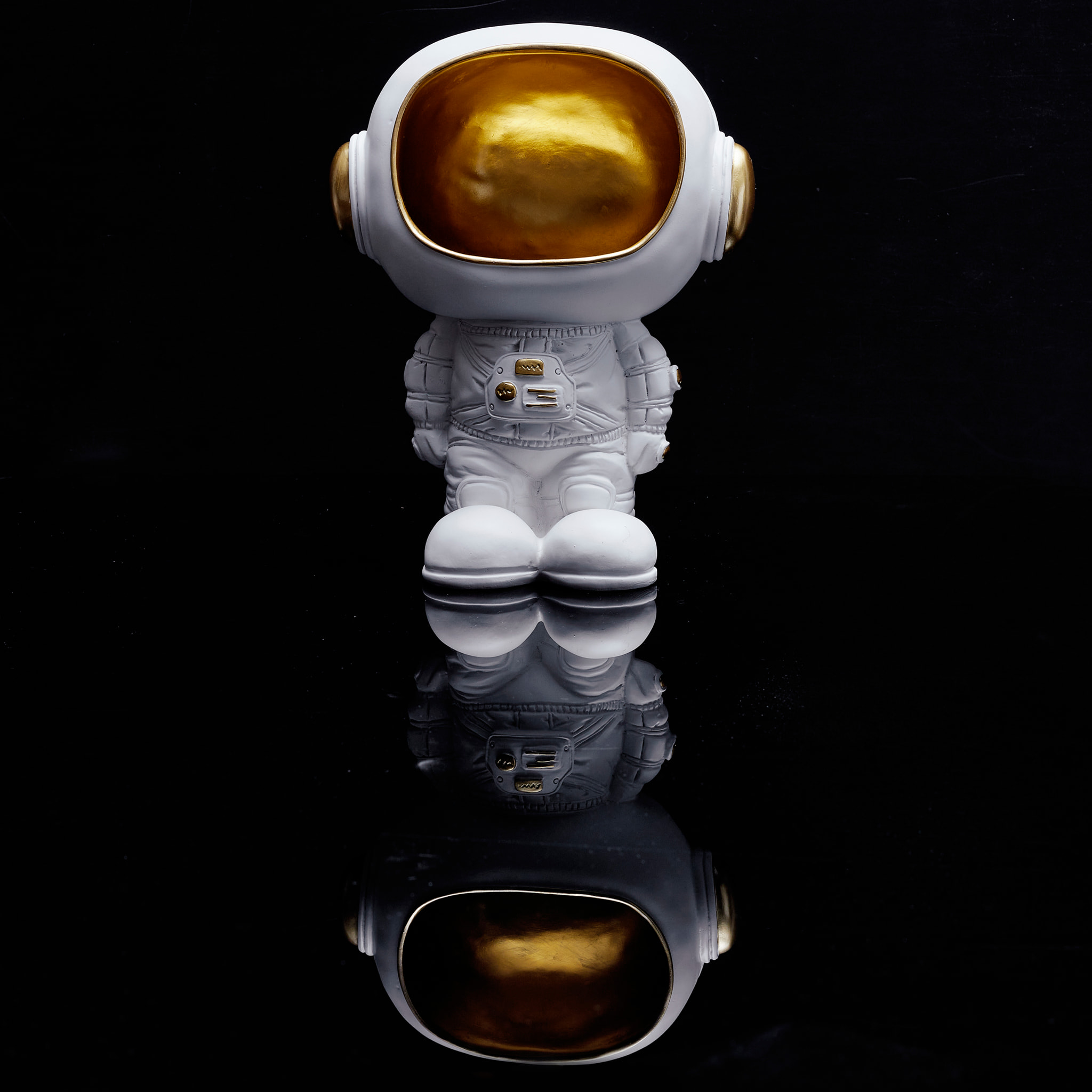 Statue Astronaute Vide Poche Blanc