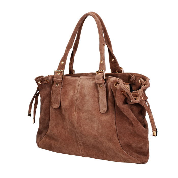 Borsa a mano da donna Made in Italy - Modello Celeste Plus - 100% pelle - 20.0 x 28.5 x 41.0 cm