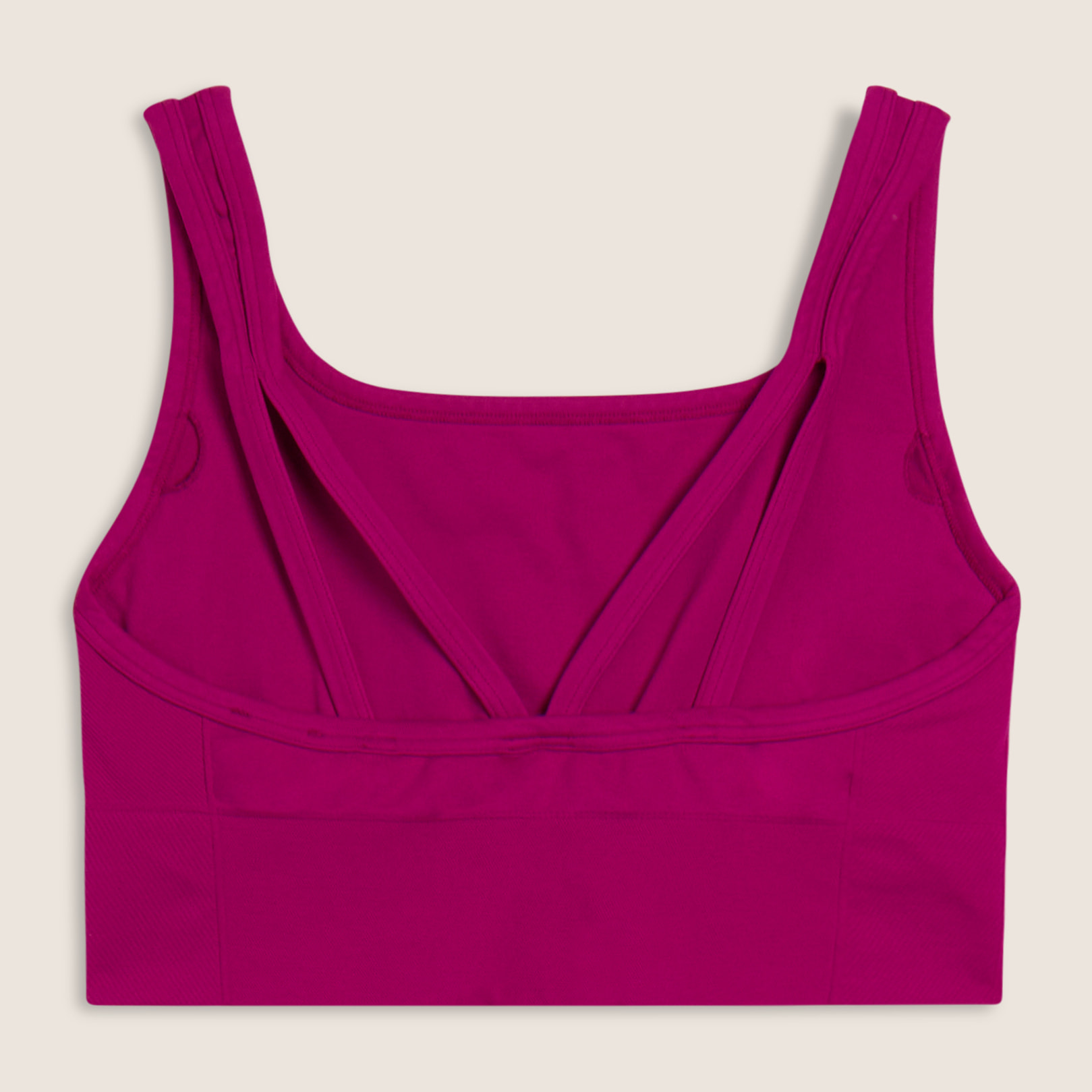 Top sportivo seamless supporto medio con inserti a costine