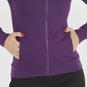 Felpa sportiva con zip DAIR viola