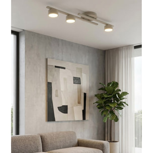Lampada da soffitto FRAGMENT in acciaio beige