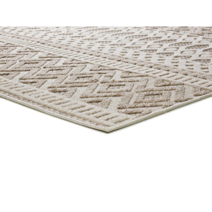 ELEMENT Alfombra en estilo étnico con relieve de color beige, varias medidas disponibles.