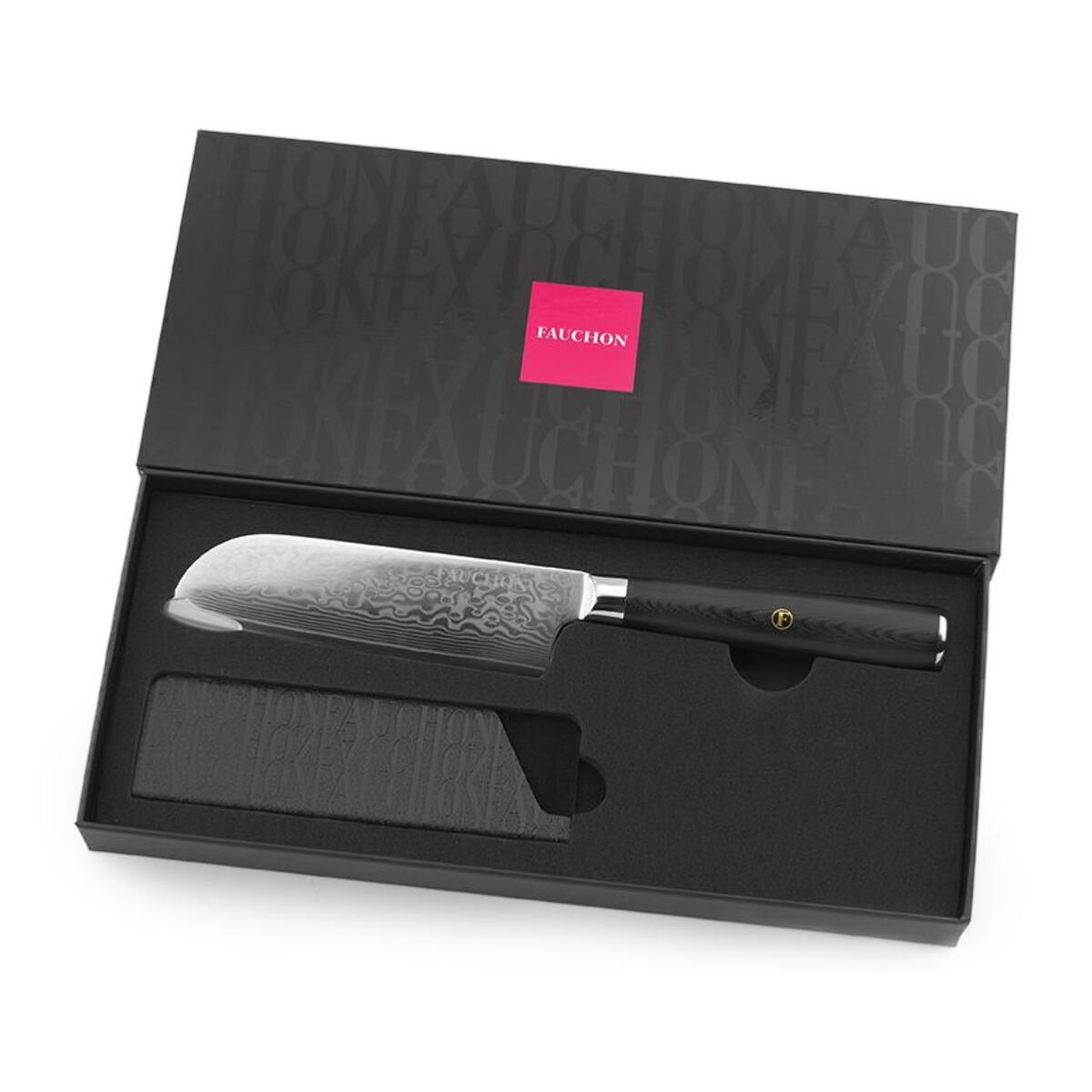 Couteau santoku   damas