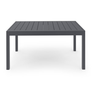 Table de jardin extensible en polywood gris anthracite 135-270cm