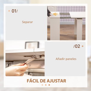 Mesa de Comedor Plegable para 4-6 Personas con Alas Abatibles 180x85x75cm Blanco