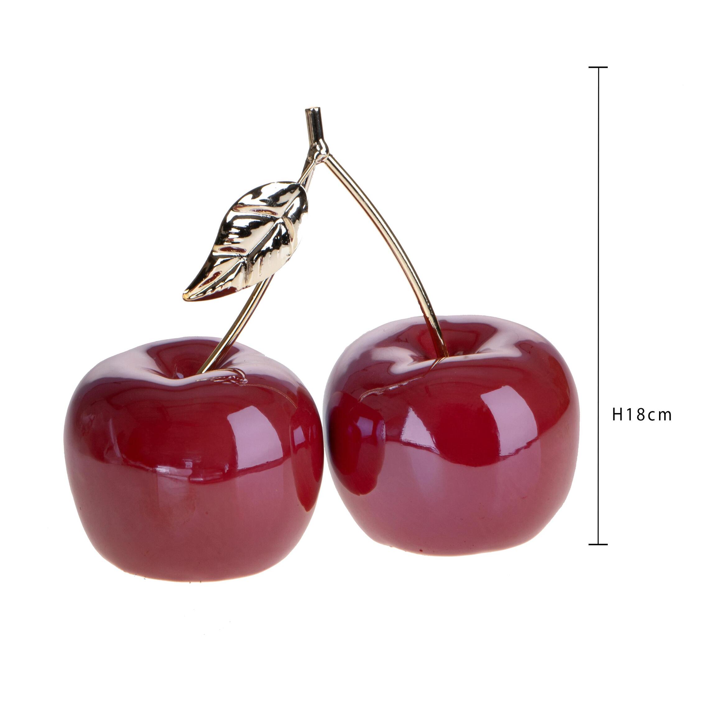 Coppia ciliegie - Pezzi 2 - 21xH18,2x10,3cm - Bianchi Dino SpA