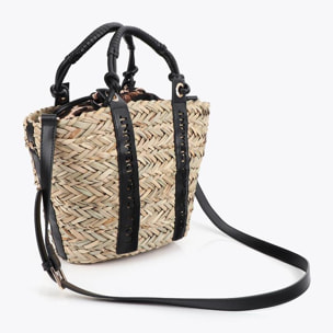 Mini cestino con dettaglio del logo fustellato sul manico