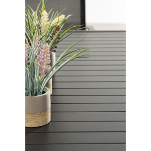 Tavolo da giardino HILDE in alluminio antracite verniciato a polvere, 150×80 cm