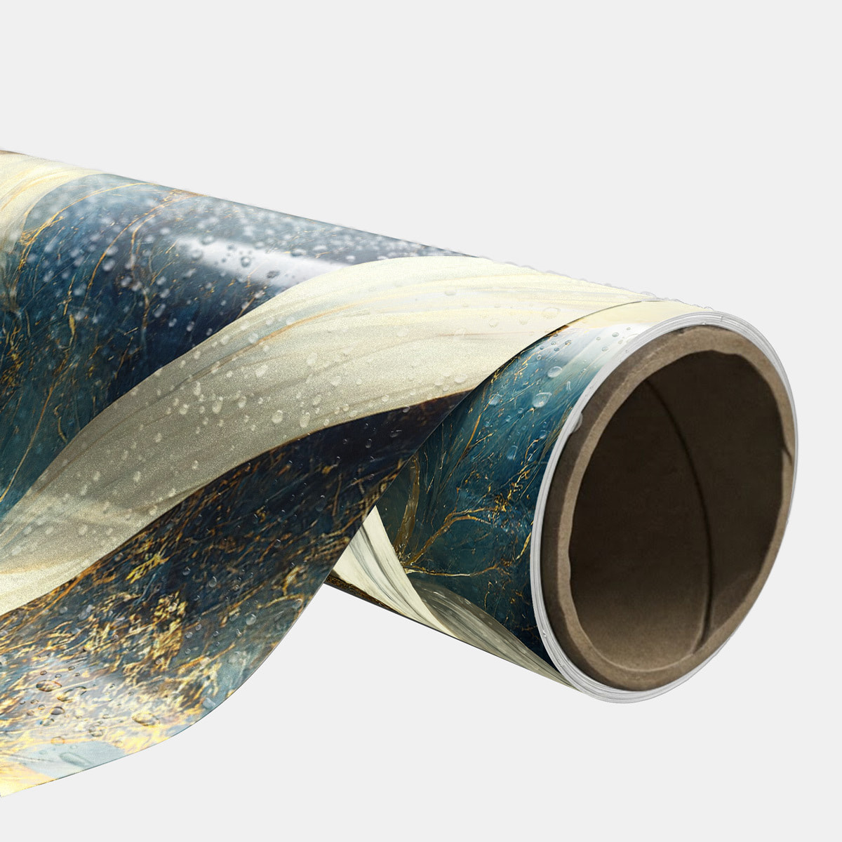 Rouleau revêtement adhésif imperméable - Sticker lavable plan de travail - ÉPOXY CAYUGA