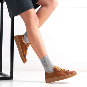 Sneaker British Passport Marrone