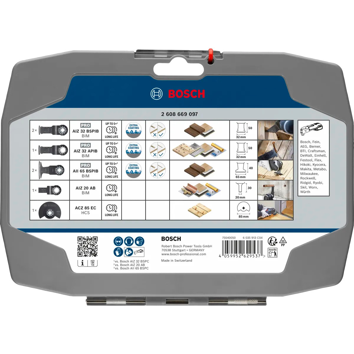 Coffrets d'accessoires pour outils multifonctions Wood - BOSCH - 2608669097