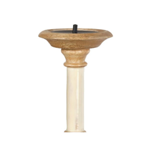 Bougeoir H. 31 cm en bois de manguier laqué - INARIE 2905 - 7236