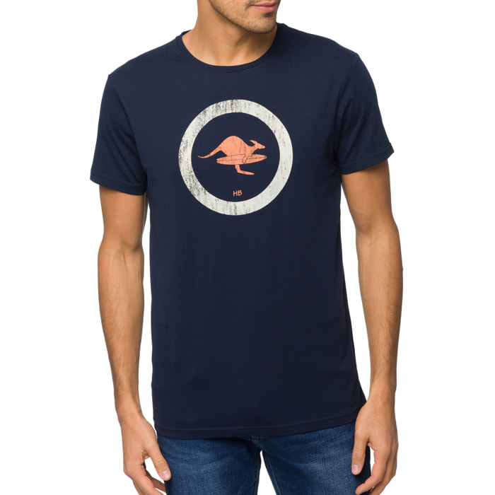 T-shirt in cotone 150 gr Hot Buttered Kailua Colore Blu Navy