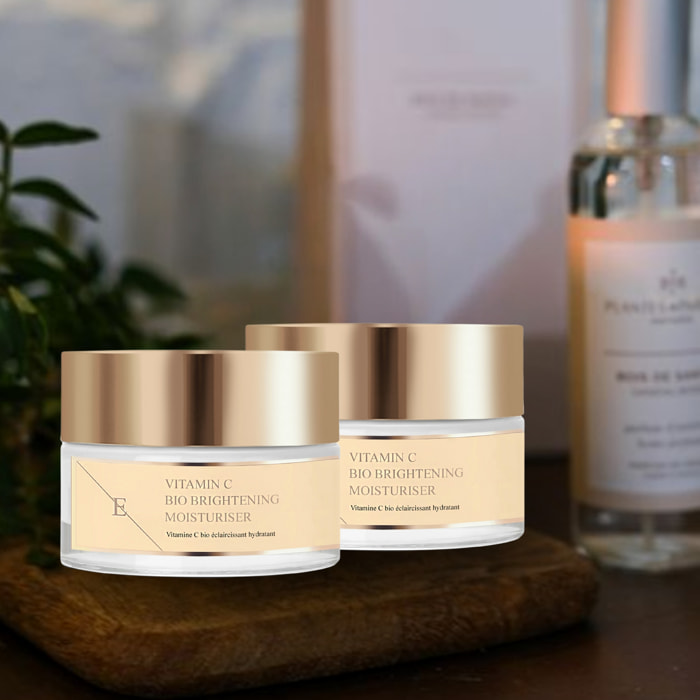 Crema hidratante iluminadora bio con vitamina C 2x 50 ml