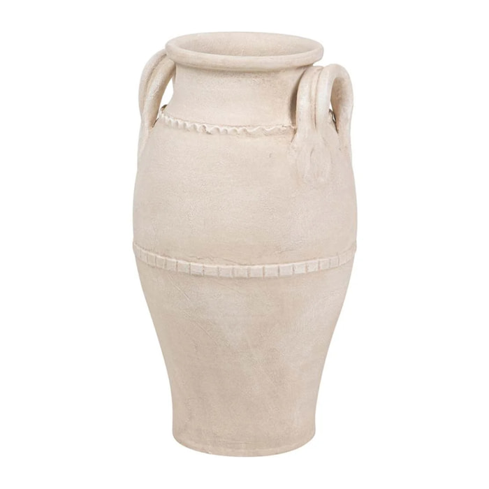 Florero Ceramica Beige 27x27x50 Cm