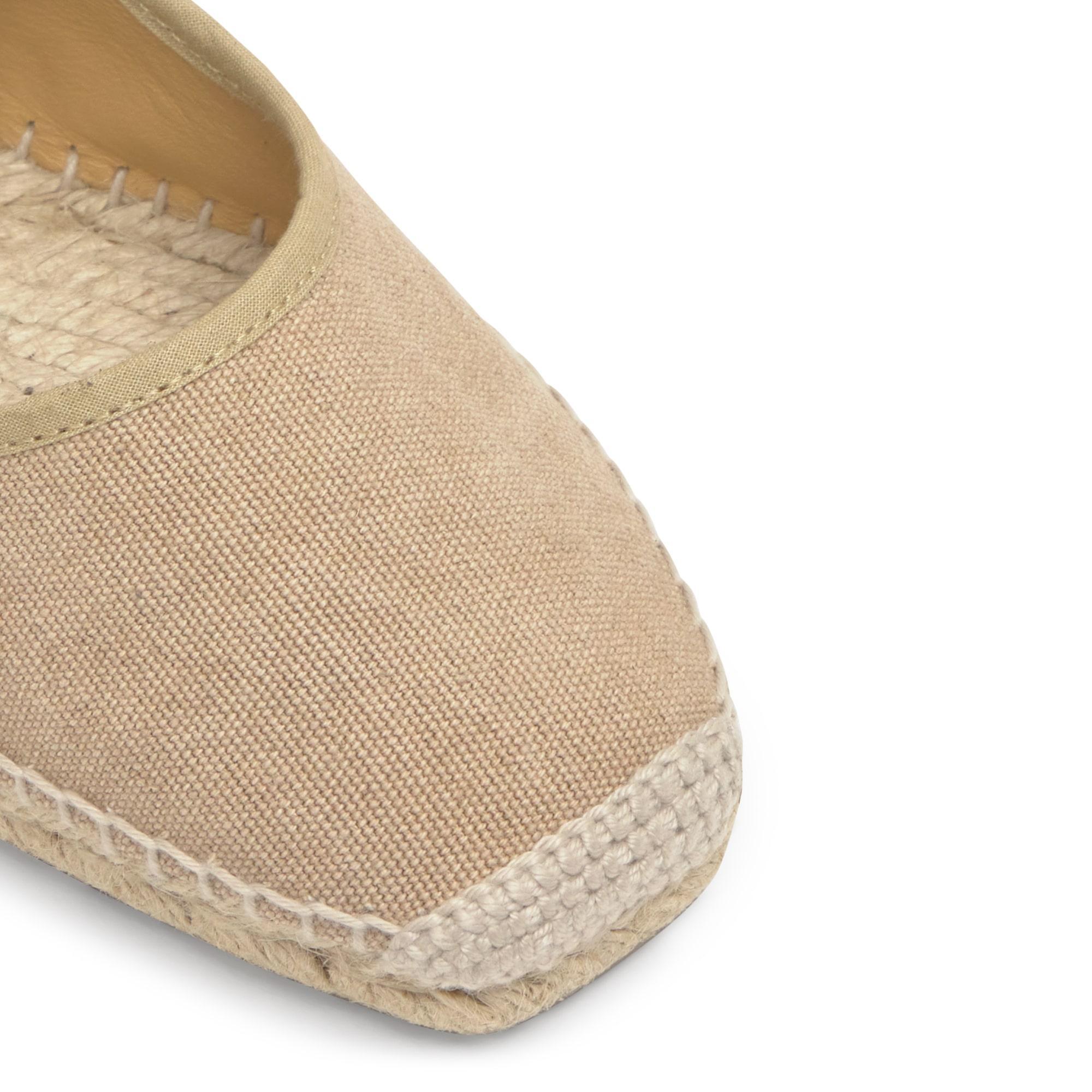 Alpargata plana Padua mary-jane en algodón orgánico con hebilla