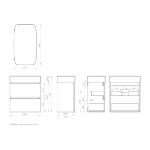 Ensemble de salle de bain MIKI 60, Alday, Nature