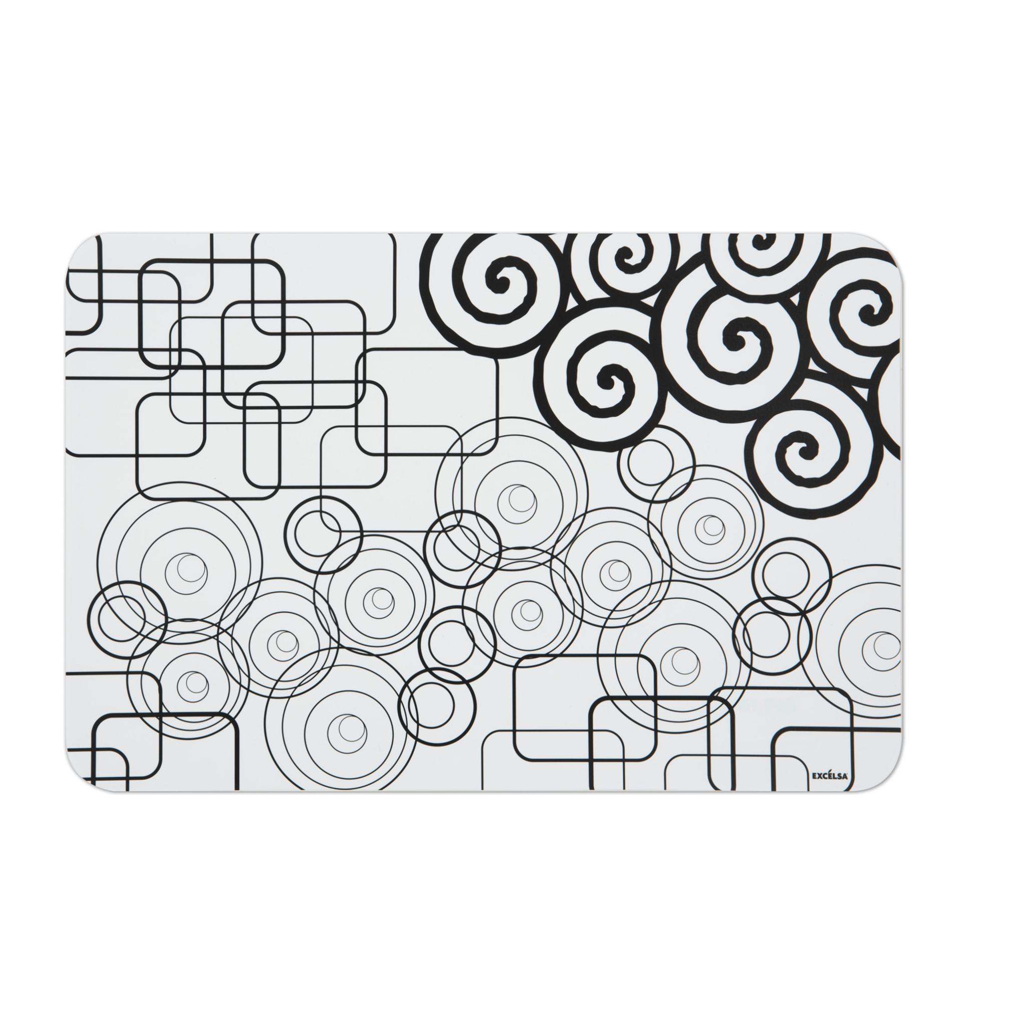 Set 6 tovagliette rettangolari Excelsa – Magic Black, Polipropilene Multicolore