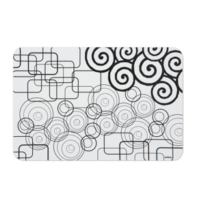 Set 6 tovagliette rettangolari Excelsa – Magic Black, Polipropilene Multicolore