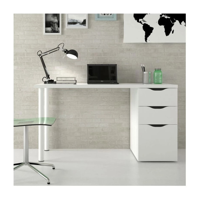 Mesa de escritorio Athena Blanco Artik (Blanco Mate)