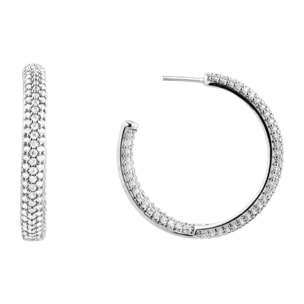 Pendientes con Circonita Brillante acabado oro 18k