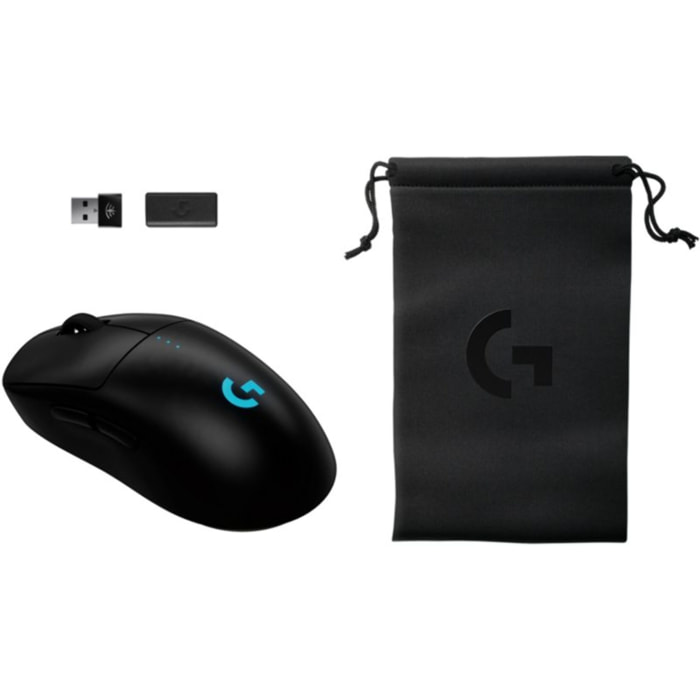 Souris Gamer Sans Fil LOGITECH Pro 2 Lightspeed noir + Pochette + Dongle 8K Hz